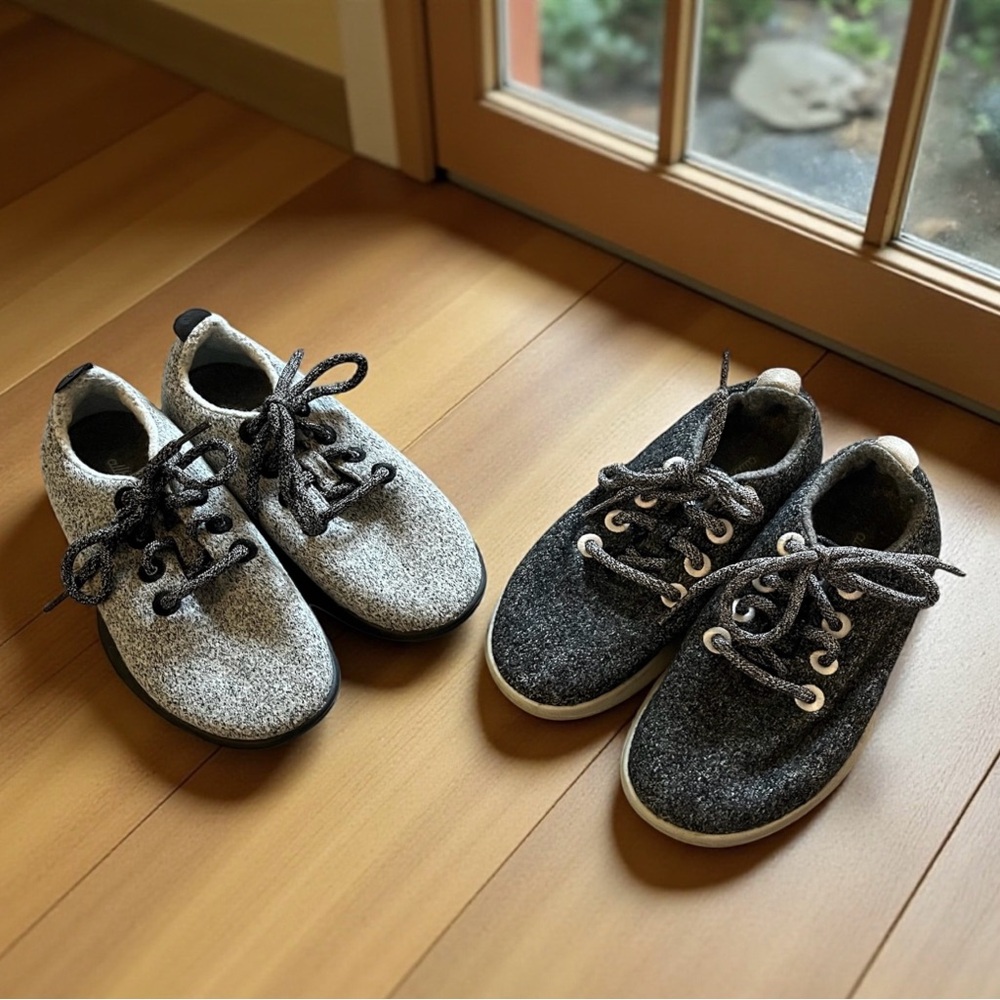 Lot of (2) Allbirds Womens Size 5 - One Light Gray Pair & One Dark Gray Pair
